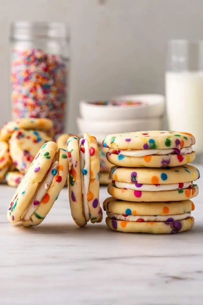 Funfetti Sandwich Cookies with Cream Cheese Frosting Recipe