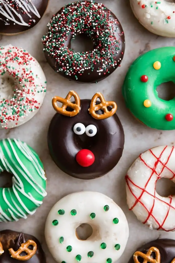 Festive Christmas Donutswith Colorful Glazes Recipe