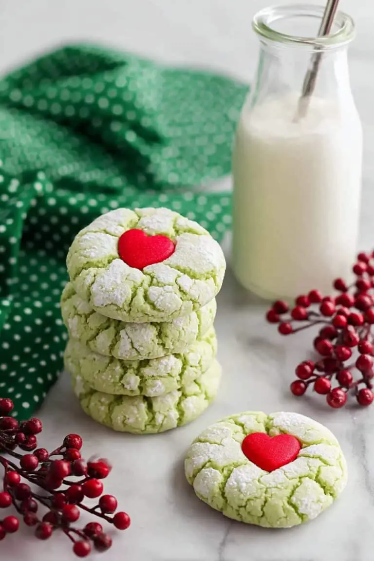 Grinch Heart Cake Mix Cookies Recipe