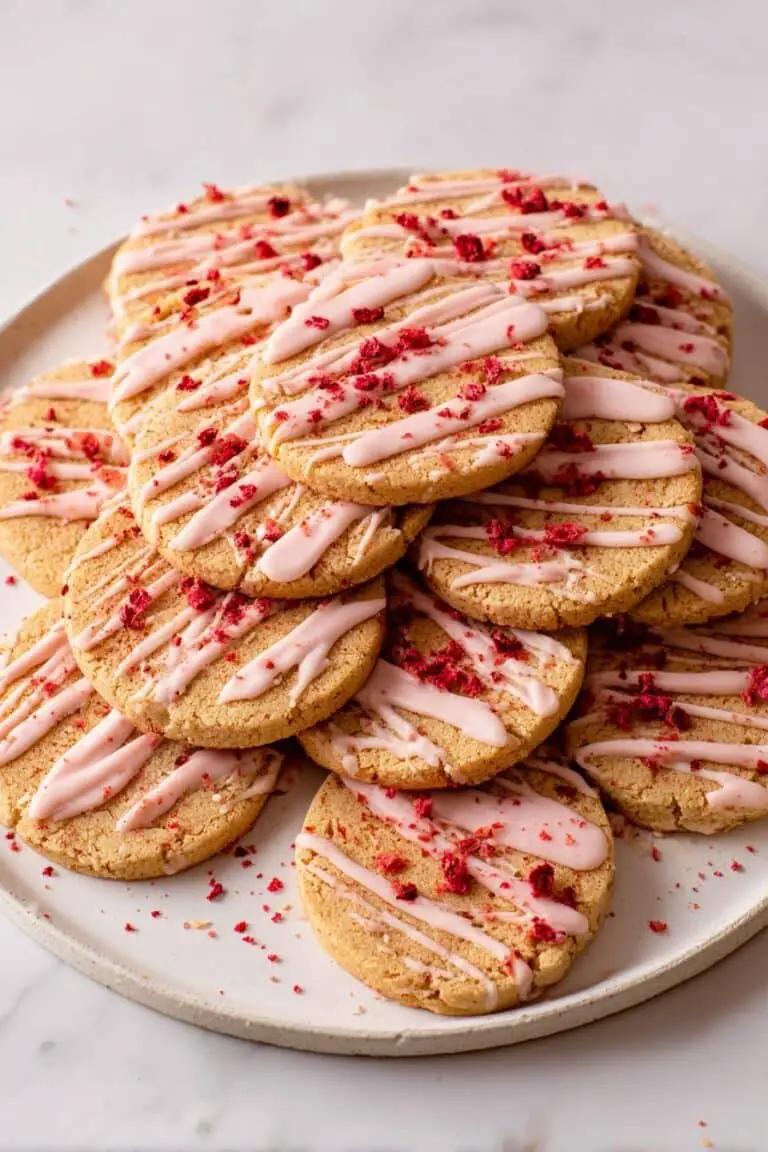 Strawberry Shortbread Cookies with Strawberry Glaze Recipe