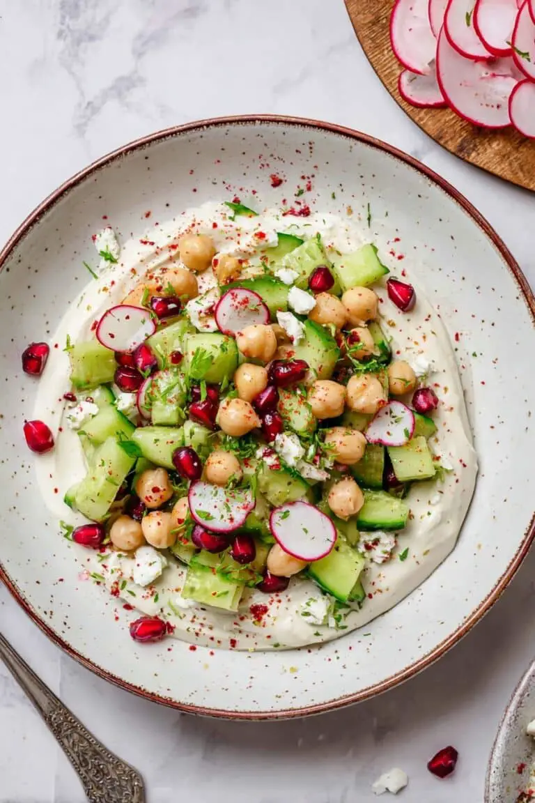 Vegan Smashed Cucumber and Chickpea Salad Recipe