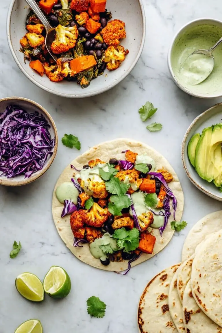 Roasted Veggie Tacos with Black Beans Recipe