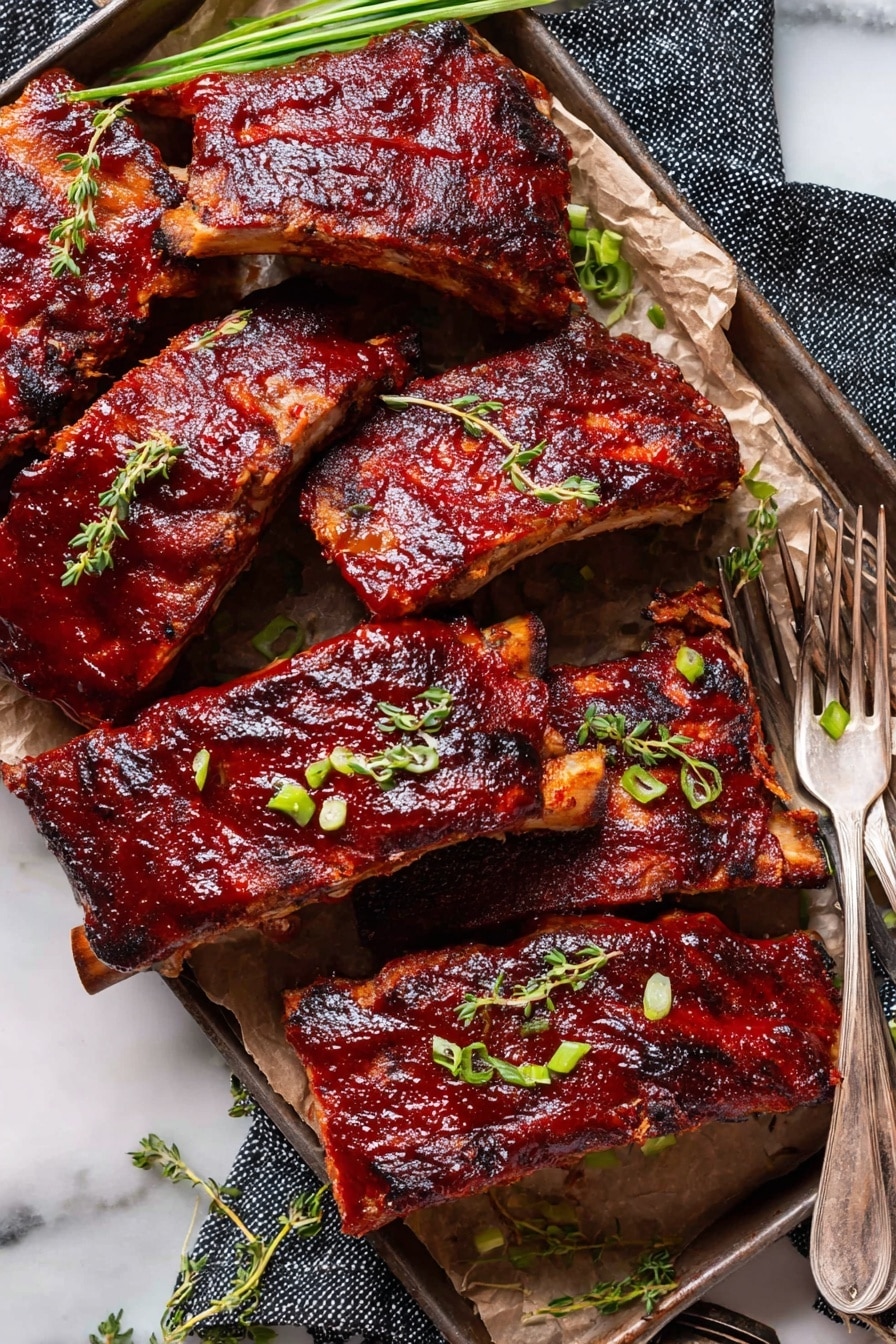 Two large pieces of cooked meat with a brown and reddish crust sit inside a white oval slow cooker. The meat looks tender and juicy, resting partly in brown juices at the bottom. The slow cooker is placed on a white marbled surface. photo taken with an iphone --ar 2:3 --v 7 - Slow Cooker Ribs with Pepsi and Barbecue, tender ribs with Pepsi and barbecue, easiest ribs recipe, slow cooker barbecue ribs, fall-off-the-bone ribs