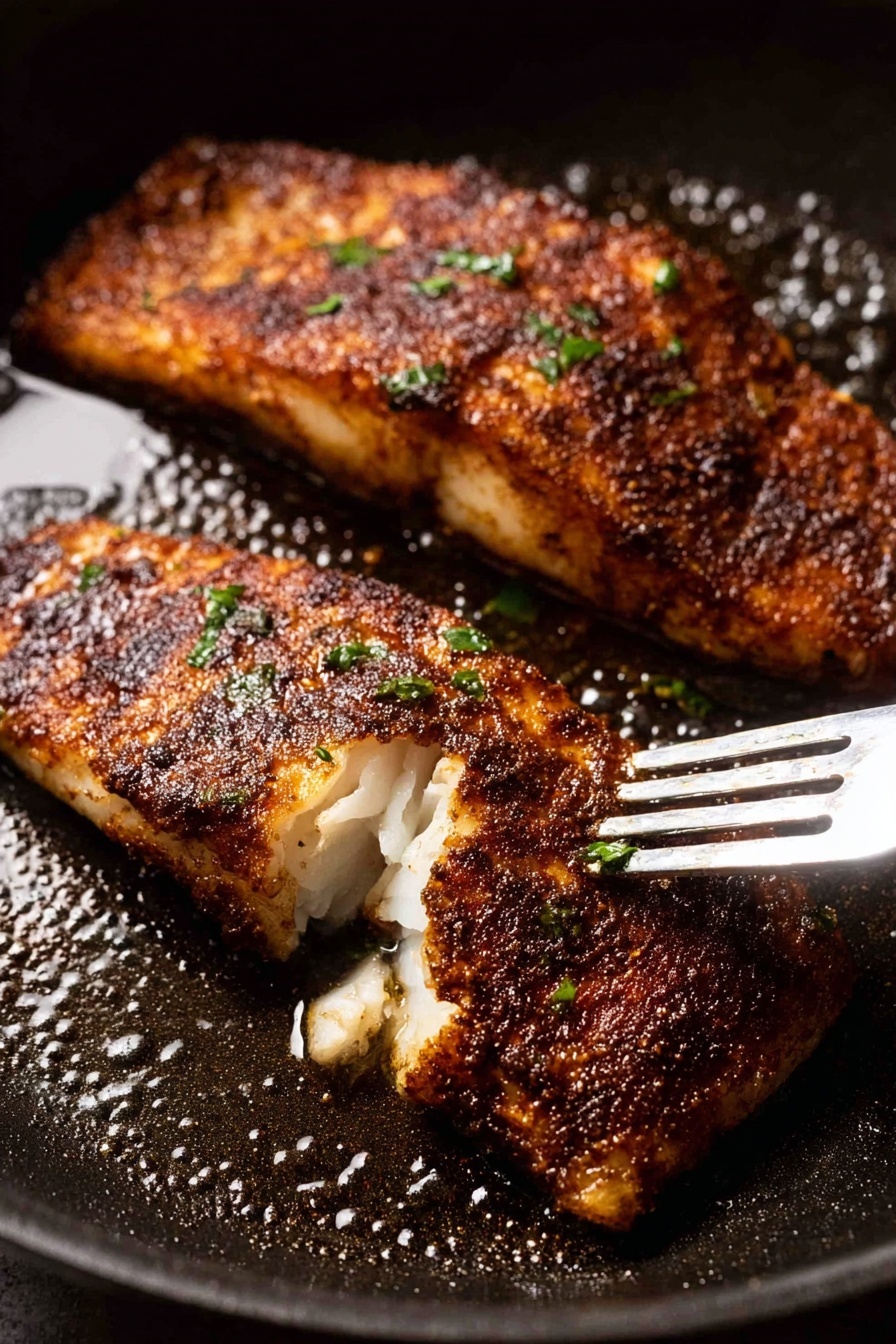 The dish shows a white round plate on a white marbled surface, with three main parts. On the right side, there is a large piece of cooked fish with a dark brown, slightly crispy textured skin, garnished with small green herb bits and surrounded by a thin layer of orange oily sauce. On the left side, there is a mound of cooked rice mixed with dark red kidney beans, with a fork resting on the edge of this portion. At the top of the plate, there is a colorful slaw made of shredded green cabbage, thin orange carrot strips, yellow pineapple chunks, and dark brown raisins, creating a bright, fresh contrast to the other food. Photo taken with an iphone --ar 2:3 --v 7 - Jamaican Jerk Fish, Jamaican Jerk Fish Recipe, Caribbean fish dishes, spicy fish recipes, quick seafood dinner